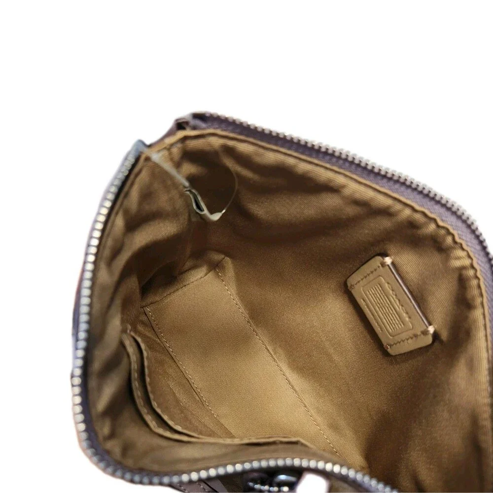 Coach Mini Gallery Satchel Crossbody In Signature Canvas 2 way Taupe Lilac NEW - Picture 9 of 16